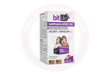 BIT LIFE SAC BITI VE SIRKELERI ICIN CAY AGACI OZLU ARINDIRICI SAMPUAN & SPREY SET  50 ml + 50 ml