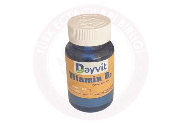 DAYVIT VITAMIN D3 ICEREN TAKVIYE EDICI GIDA  100 kapsül