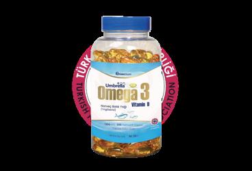 UMBRELLA OMEGA 3 BALIK YAGI ICEREN KAPSUL TAKVIYE EDICI GIDA  200 kapsül