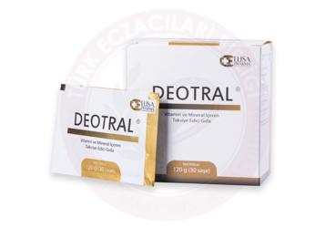 DEOTRAL VITAMIN VE MINERAL ICEREN TAKVIYE EDICI GIDA  30 saşe