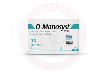 D-MANOSYST PLUS D-MANNOZ, KARAHINDIBA EKSTRESI ICEREN TAKVIYE EDICI GIDA  10 saşe