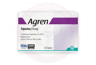 AGREN 5-HTP VE MAGNEZYUM ICEREN TAKVIYE EDICI GIDA TABLET  10 tablet