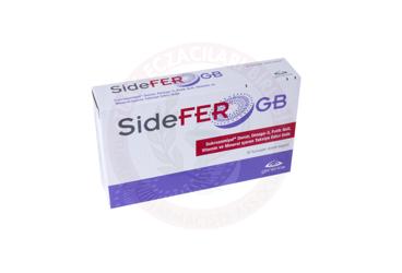 SIDEFER GB SUKROZOMIYAL DEMIR, OMEGA-3, FOLIK ASIT, VITAMIN VE MINERAL ICEREN KAPSUL  30 kapsül