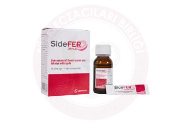 SIDEFER DAMLA SUKROZOMIYAL DEMIR VE VITAMIN ICEREN TAKVIYE EDICI GIDA 7 mg 30 ml şişe
