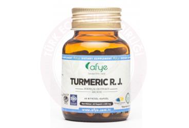 AFYE TURMERIC R.J. ZERDECAL EKSTRAKTI VE ARI SUTU ICEREN TAKVIYE EDICI GIDA BITKISEL KAPSUL  60 kapsül