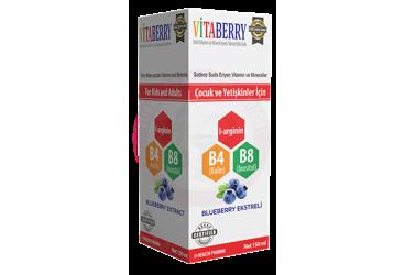 VITABERRY MULTIVITAMIN VE MINERAL ICEREN TAKVIYE EDICI GIDA  150 ml şişe