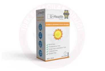 U HEALTH VITAMIN D3 ICEREN TAKVIYE EDICI GIDA  30 ml şişe