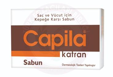 CAPILA KATRAN SAC VE VUCUT ICIN KEPEGE KARSI SABUN  90 gr kutu