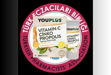 YOUPLUS VITAMIN C, CINKO, PROPOLIS EFERVESAN TABLET  20 tablet
