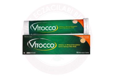 VITOCCO VITAMIN VE MINERAL KOMPLEKSI ICEREN PORTAKAL AROMALI TAKVIYE EDICI GIDA  15 tablet