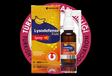 LYSODEFENSE KIDS LIZOZIM VE VITAMIN B6 ICEREN MUZ AROMALI TAKVIYE EDICI SPREY  30 ml şişe