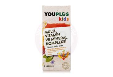 YOUPLUS KIDS MULTIVITAMIN VITAMIN VE MINERAL KOMPLEKSI  100 ml şişe