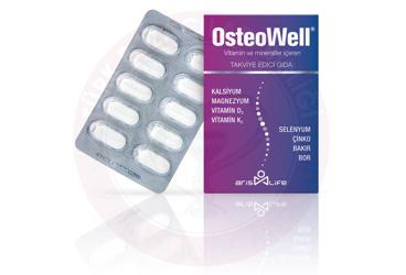 OSTEOWELL VITAMIN VE MINERALLER ICEREN TAKVIYE EDICI GIDA  30 tablet