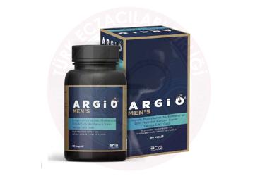 ARGIO MENS L-ARGININ, MULTIVITAMIN, MULTIMINERAL VE BITKI EKSTRELERI KARISIMI ICEREN TAKVIYE EDICI GIDA  90 kapsül
