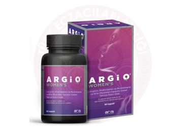 ARGIO WOMENS L-ARGININ, MULTIVITAMIN, MULTIMINERAL VE BITKI EKSTRELERI KARISIMI ICEREN TAKVIYE EDICI GIDA  90 kapsül
