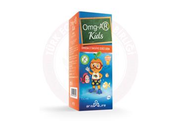 OMG-AR KIDS OMEGA 3 ICEREN PORTAKAL AROMALI SIVI TAKVIYE EDICI GIDA  150 ml şişe