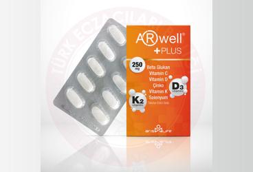 ARWELL PLUS BETA GLUKAN, VITAMIN C, VITAMIN D, CINKO, VITAMIN K, SELENYUM ICEREN TAKVIYE EDICI GIDA  30 tablet