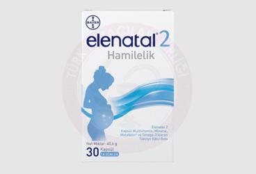 ELENATAL 2 KAPSUL MULTIVITAMIN, MINERAL, METAFOLIN VE OMEGA-3 ICEREN TAKVIYE EDICI GIDA  30 kapsül