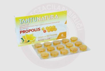 TANTUNATURA LEMON BAL ILE TATLANDIRILMIS PROPOLIS, VITAMIN C, CINKO VE ZERDECAL ICEREN TAKVIYE EDICI GIDA  15 pastil