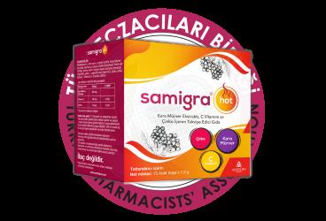 SAMIGRA HOT KARA MURVER EKSTRAKTI C VITAMINI VE CINKO ICEREN TAKVIYE EDICI GIDA  15 saşe