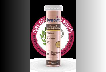 DYNAVIT VITAMIN C + VITAMIN D3 + ZINC (CINKO) ICEREN EFERVESAN TABLET  20 tablet