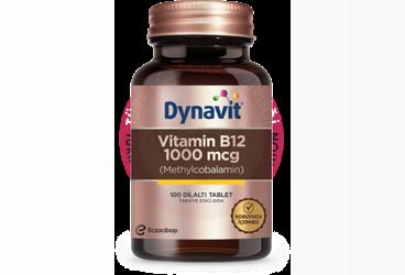 DYNAVIT VITAMIN B12 (METHYLCOBALAMIN) ICEREN TAKVIYE EDICI GIDA 1000 mcg 100 tablet