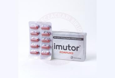 IMUTOR KOMPLEKS BETA-GLUKAN, EKINEZYA, PROPOLIS, C VITAMINI VE CINKO ICEREN TAKVIYE EDICI GIDA  30 kapsül