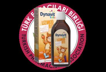 DYNAVIT LIZINKID-B12 L-LIZIN, B VITAMINLERI, CINKO, KROM VE SELENYUM ICEREN TAKVIYE EDICI GIDA  150 ml şişe
