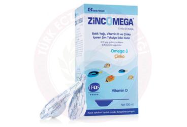 ZINCOMEGA BALIK YAGI, VITAMIN D VE CINKO ICEREN SIVI TAKVIYE EDICI GIDA  20x5 ml kaşık