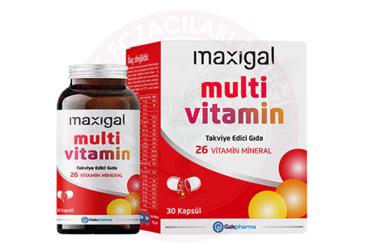 MAXIGAL MULTIVITAMIN MULTIMINERAL ICEREN TAKVIYE EDICI GIDA  30 kapsül