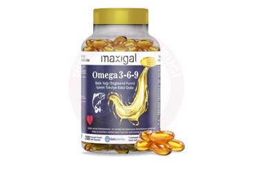 MAXIGAL OMEGA 3-6-9 BALIK YAGI ICEREN TAKVIYE EDICI GIDA KAPSUL  200 kapsül