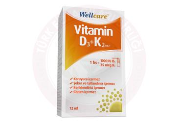 WELLCARE VITAMIN D3K2 SPREY  12 ml şişe
