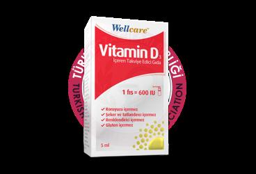 WELLCARE VITAMIN D3 SPREY 600 IU 5 ml şişe