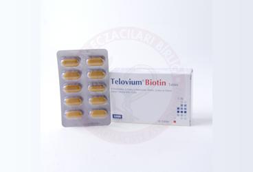 TELOVIUM BIOTIN TABLET B VITAMINLERI, L-SISTIN, L-METIYONIN, BIOTIN, CINKO VE DEMIR ICEREN TAKVIYE EDICI GIDA  30 tablet