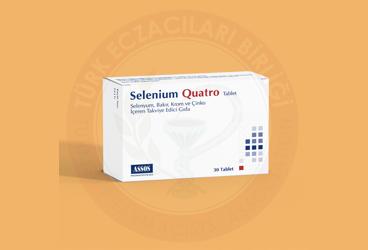 SELENIUM QUATRO TABLET SELENYUM, BAKIR, KROM VE CINKO ICEREN TAKVIYE EDICI GIDA  30 tablet