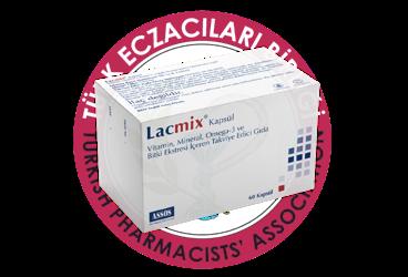 LACMIX KAPSUL VITAMIN, MINERAL, OMEGA-3 VE BITKI EKTRESI ICEREN TAKVIYE EDICI GIDA  60 kapsül
