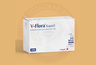 V-FLORA PROBIYOTIK VE CINKO ICEREN TAKVIYE EDICI GIDA  20 kapsül