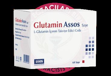 GLUTAMIN ASSOS SASE L-GLUTAMIN ICEREN TAKVIYE EDICI GIDA  60 saşe