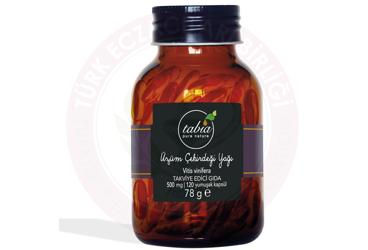 TABIA UZUM CEKIRDEGI YAGI YUMUSAK KAPSUL 500 mg 120 kapsül