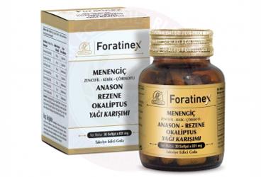 FORATINEX MENENGIC, ANASON, REZENE, OKALIPTUS YAGI KARISIMI TAKVIYE EDICI GIDA  30 kapsül