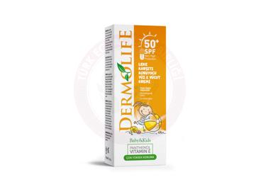 DERMOLIFE KIDS SPF50 LEKE KARSITI KORUYUCU YUZ VE VUCUT KREMI  100 ml