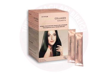HYPER ELEGANCE COLLAGEN KOLLAJEN, HYALURONIK ASIT, KOENZIM Q10 VE PROBIYOTUK ICEREN TAKVIYE EDICI GIDA  30 x 10 g saşe