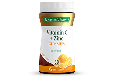 NATURES BOUNTY VITAMIN C + ZINC GUMMIES  60 çiğnenebilir jel form