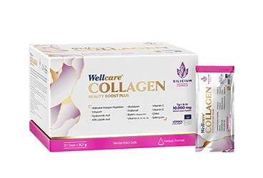 WELLCARE COLLAGEN BEAUTY BOOST PLUS KARPUZ AROMALI TAKVIYE EDICI GIDA 10000 mg 30 saşe