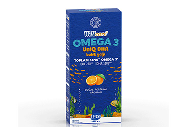 WELLCARE OMEGA 3 UNIQ DHA PORTAKAL SURUP  150 ml