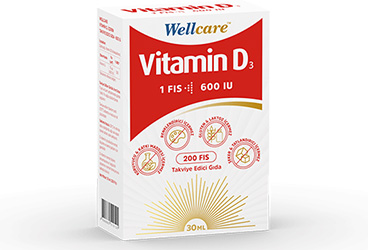 WELLCARE VITAMIN D3 SPREY TAKVIYE EDICI GIDA 600 IU 30 ml şişe