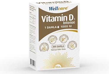 WELLCARE VITAMIN D3 INTENSE DAMLA 1000 IU 12 ml şişe