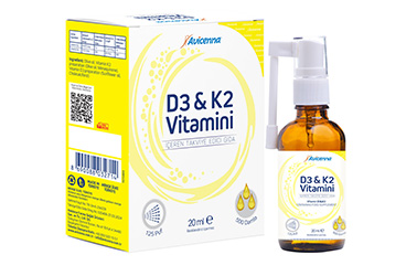 AVICENNA D3&K2 VITAMINI ICEREN TAKVIYE EDICI GIDA SPREY  20 ml şişe