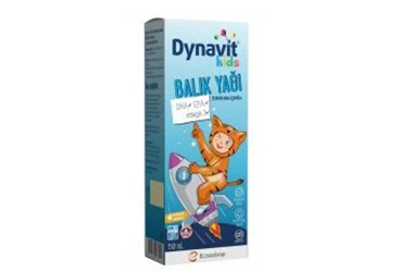 DYNAVIT KIDS BALIK YAGI (PORTAKAL AROMALI) SIVI TAKVIYE EDICI GIDA  150 ml şişe