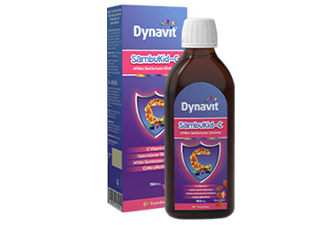 DYNAVIT SAMBUKID-C AFRIKA SARDUNYASI EKSTRESI CILEK AROMALI SIVI TAKVIYE EDICI GIDA  150 ml şişe